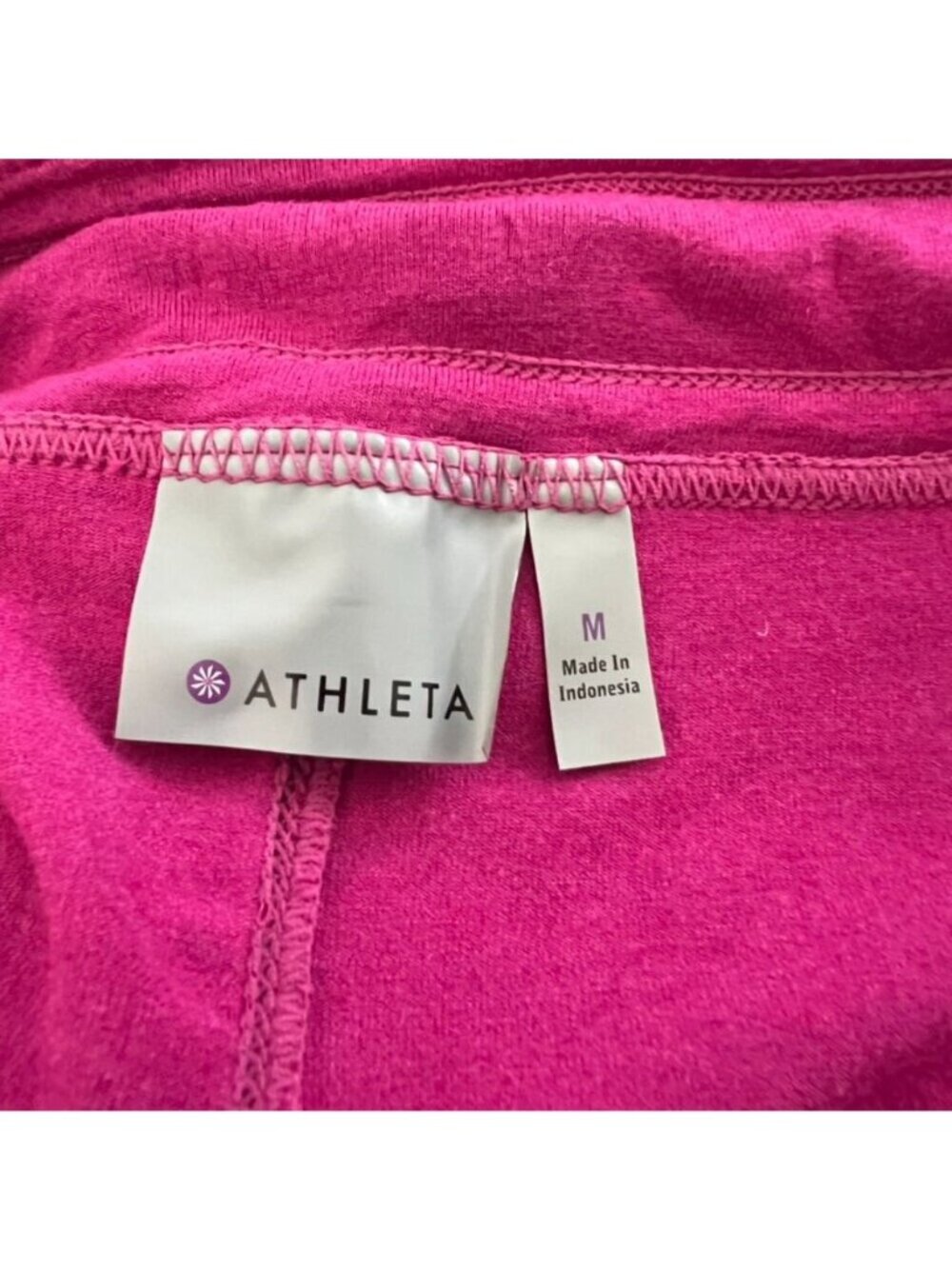 Vtg Athleta Pink Drawstring Beach Vacation Euro Summer Travel Midi M Athleisure - Picture 6 of 12